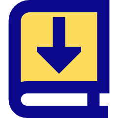 Book Download Icon from Sharp Pop Set