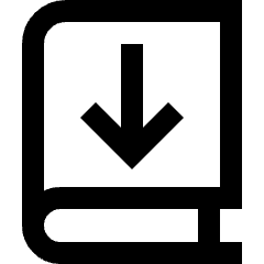 Book Download Icon from Sharp Line Set