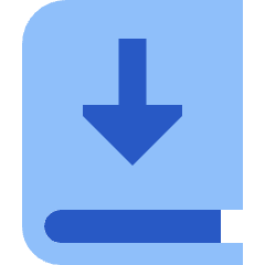 Book Download Icon from Sharp Flat Set