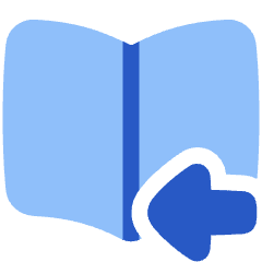 Book Flip Next Page Arrow Icon from Plump Flat Set
