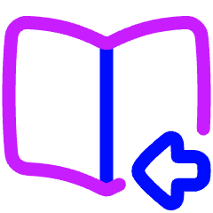 Book Flip Next Page Arrow Icon from Plump Neon Set