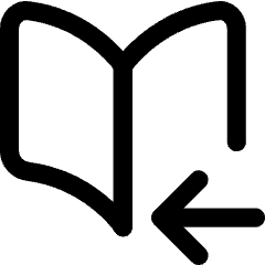 Book Flip Next Page Arrow Icon from Core Line Set