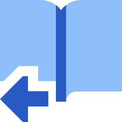 Book Flip Next Page Arrow Icon from Sharp Flat Set