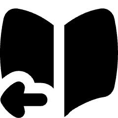 Book Flip Next Page Arrow Icon from Flex Solid Set