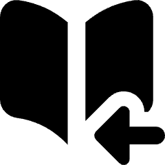 Book Flip Next Page Arrow Icon from Core Solid Set