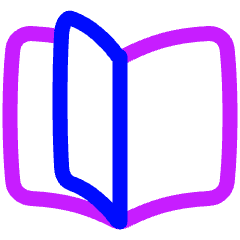 Book Flip Previous Page Icon from Plump Neon Set