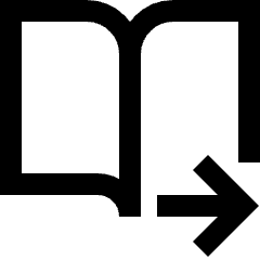 Book Flip Previous Page Arrow Icon from Sharp Line Set