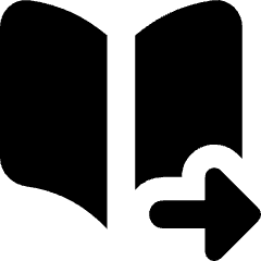 Book Flip Previous Page Arrow Icon from Core Solid Set