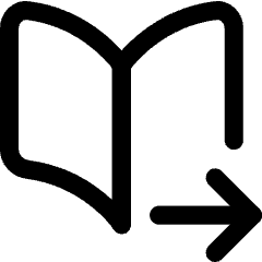 Book Flip Previous Page Arrow Icon from Core Line Set