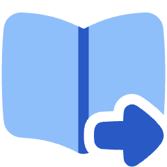 Book Flip Previous Page Arrow Icon from Plump Flat Set