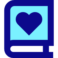 Book Heart Favorite Icon from Sharp Pop Set