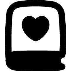 Book Heart Favorite Icon from Flex Remix Set