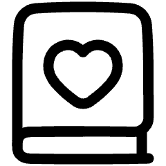 Book Heart Favorite Icon from Plump Line Set