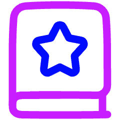 Book Star Bookmark Icon from Plump Neon Set