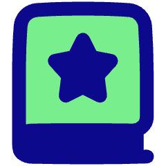 Book Star Bookmark Icon from Plump Pop Set