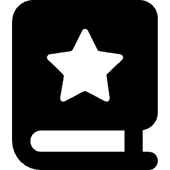 Book Star Bookmark Icon from Core Solid Set