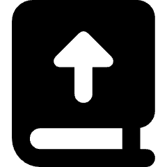 Book Upload Icon from Core Solid Set