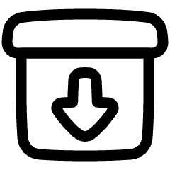 Box Archive File Icon from Plump Line Set