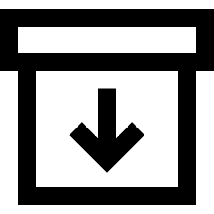 Box Archive File Icon from Sharp Line Set
