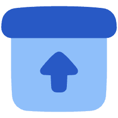 Box Unarchive File Icon from Plump Flat Set