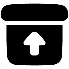 Box Unarchive File Icon from Plump Solid Set