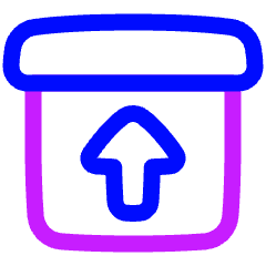 Box Unarchive File Icon from Plump Neon Set