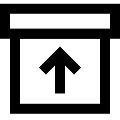 Box Unarchive File Icon from Sharp Line Set