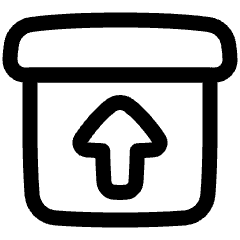 Box Unarchive File Icon from Plump Line Set