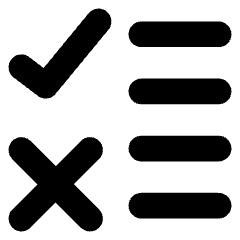 Checklist Rule Icon from Core Solid Set