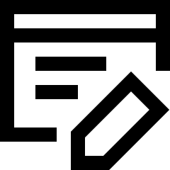 Content Browser Edit Icon from Sharp Line Set