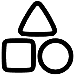Content Categories Shapes Icon from Plump Line Set