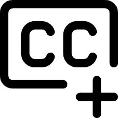 Content Close Caption Add Icon from Core Line Set