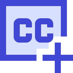 Content Close Caption Add Icon from Sharp Duo Set