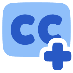 Content Close Caption Add Icon from Plump Flat Set