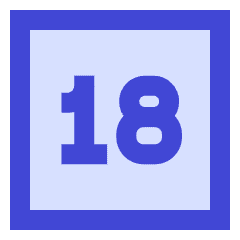 Content Rating 18 Up Icon from Sharp Duo Set