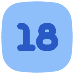 Content Rating 18 Up Icon from Flex Flat Set