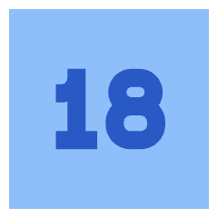 Content Rating 18 Up Icon from Sharp Flat Set