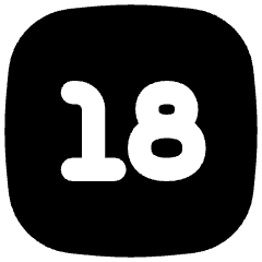 Content Rating 18 Up Icon from Flex Solid Set