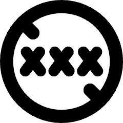 Content Rating Block No Adult Content Icon from Core Solid Set