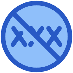 Content Rating Block No Adult Content Icon from Plump Duo Set