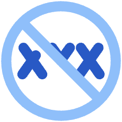 Content Rating Block No Adult Content Icon from Plump Flat Set