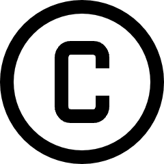 Copyright Icon from Sharp Line Set