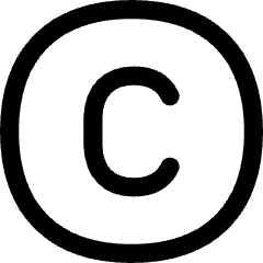 Copyright Icon from Flex Line Set