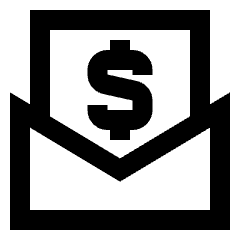 Mail Newsletter Paid Subscription Icon from Sharp Line Set