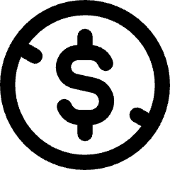 Non Commercial Dollars Icon from Core Remix Set