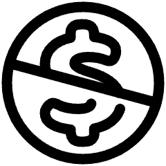 Non Commercial Dollars Icon from Plump Line Set