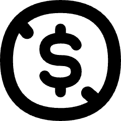 Non Commercial Dollars Icon from Flex Solid Set