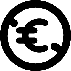 Non Commercial Euro Icon from Core Solid Set