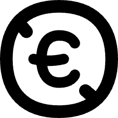 Non Commercial Euro Icon from Flex Solid Set