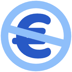 Non Commercial Euro Icon from Plump Flat Set